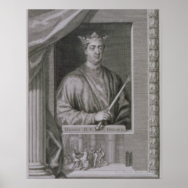 Poster Henry II (1133-89) King of England, de 1154, de (Frente)