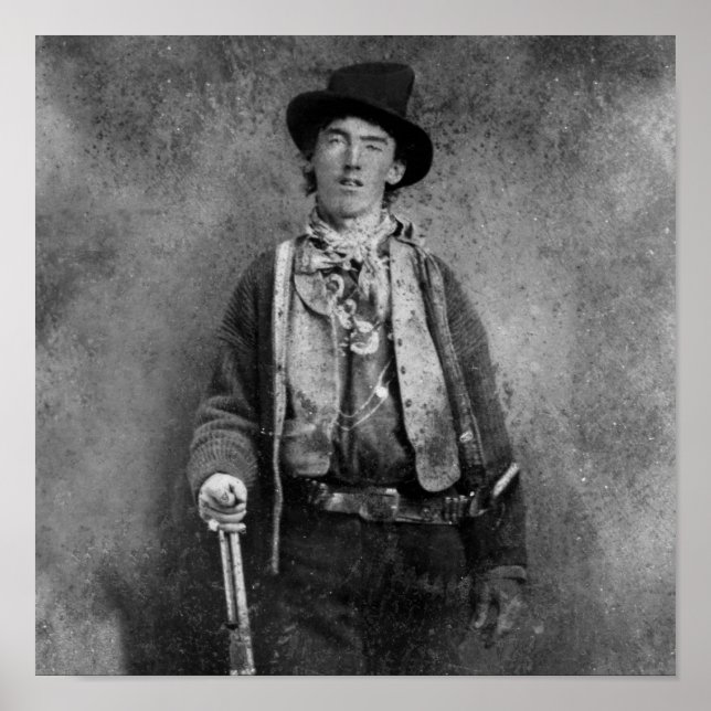 Poster Henry McCarty, Billy the Outlaw Kid do Velho Oeste (Frente)