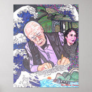 Póster Henry Miller, Anais Nin e Sur grande