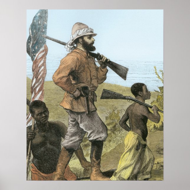 Póster Henry Morton Stanley (1841-1904) Aproximando-se de (Frente)