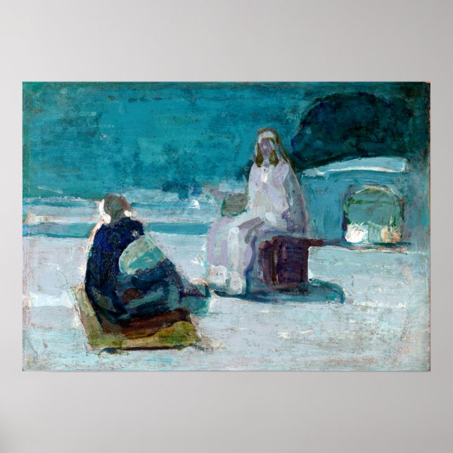 Poster Henry Ossawa Tanner Study for Cristo and Nicodemus (Frente)