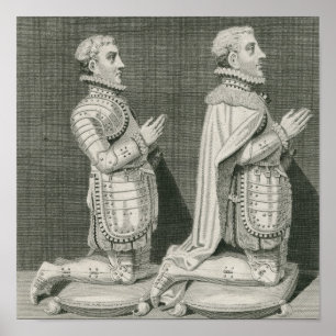 Poster Henry Stuart, senhor Darnley e seu irmão