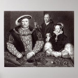 Póster Henry VIII, sua filha Queen Mary