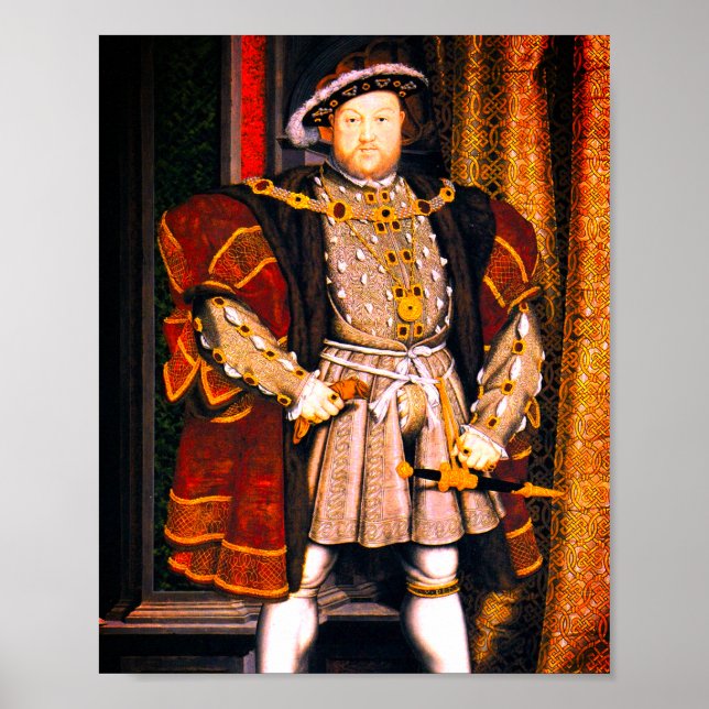 Poster Henry VIII Tudors História King Inglaterra seis Es (Frente)
