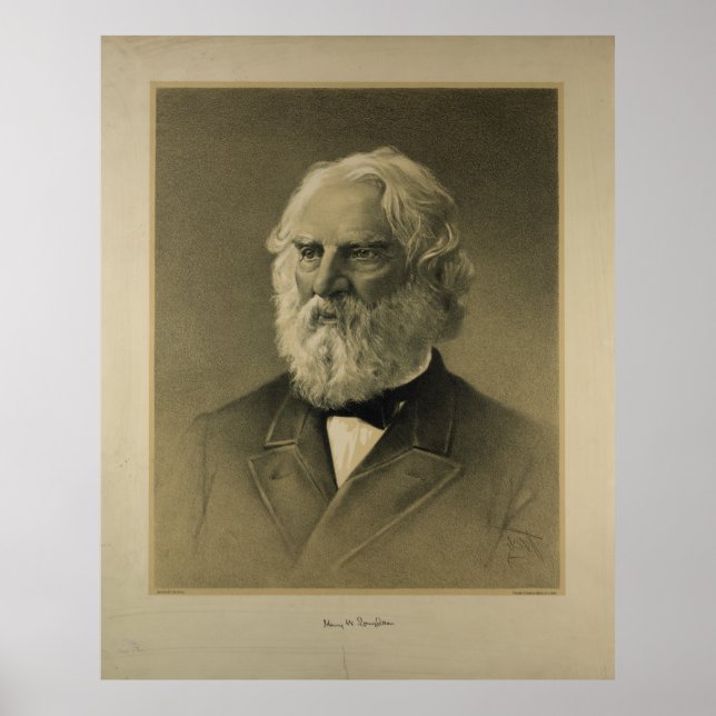 Póster Henry W. Longfellow Retrit (1888) (Frente)