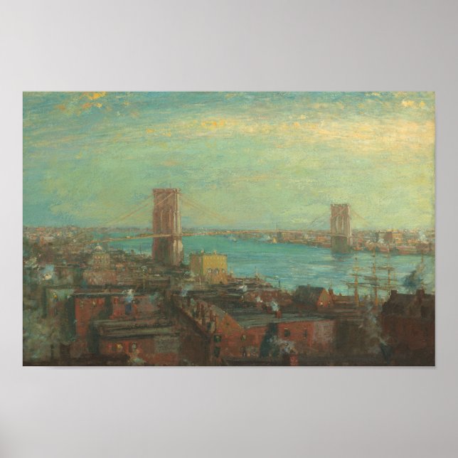 Poster Henry Ward Ranger - Ponte do Brooklyn (Frente)