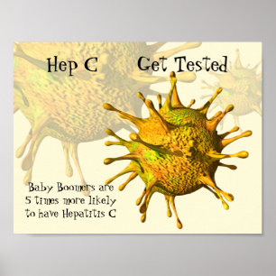 Póster Hepatite C -- Obtenha testado