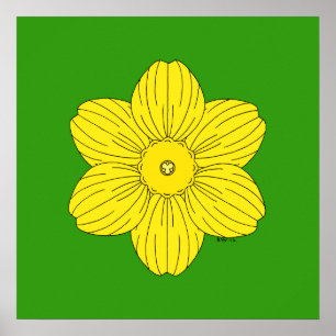 Poster Heraldic Daffodil