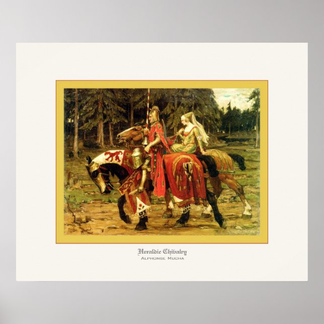Póster Heráldico Chivalry ~ Alphonse Mucha (Frente)