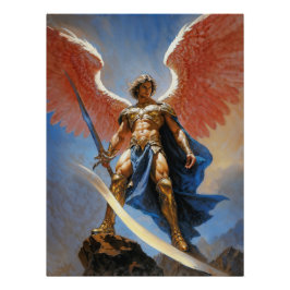 Póster Heraldo da Chama Divina Arcanjo Miguel
