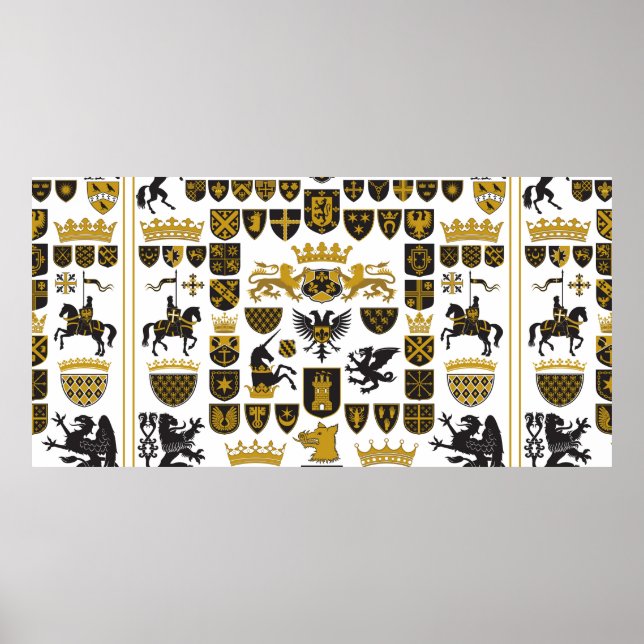 Poster HERALDRY Crestes e Símbolos (Frente)