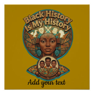 Póster Herança Africana História Negra é Minha História