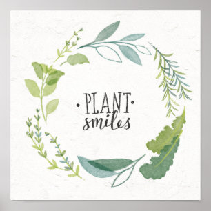 Póster Herbos finos II Sorrisos de plantas