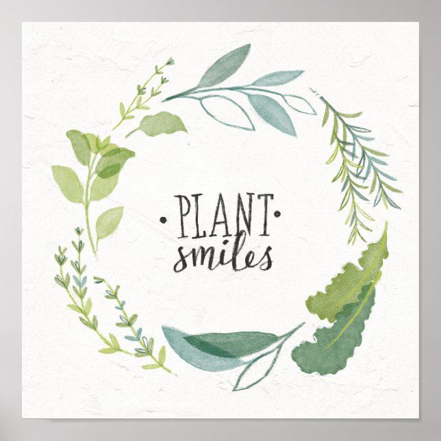 Póster Herbos finos II | Sorrisos de plantas (Frente)