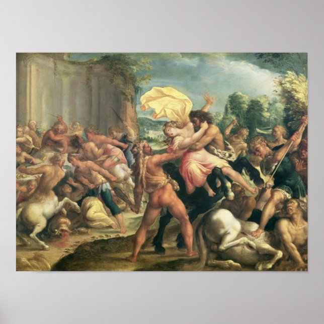 Póster Hércules, Deianeira e a Euríção centauricular (Frente)