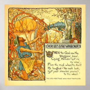 Poster Hércules e o Wagoneer Walter Crane