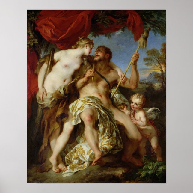Poster Hércules e Omphale, 1724 (Frente)