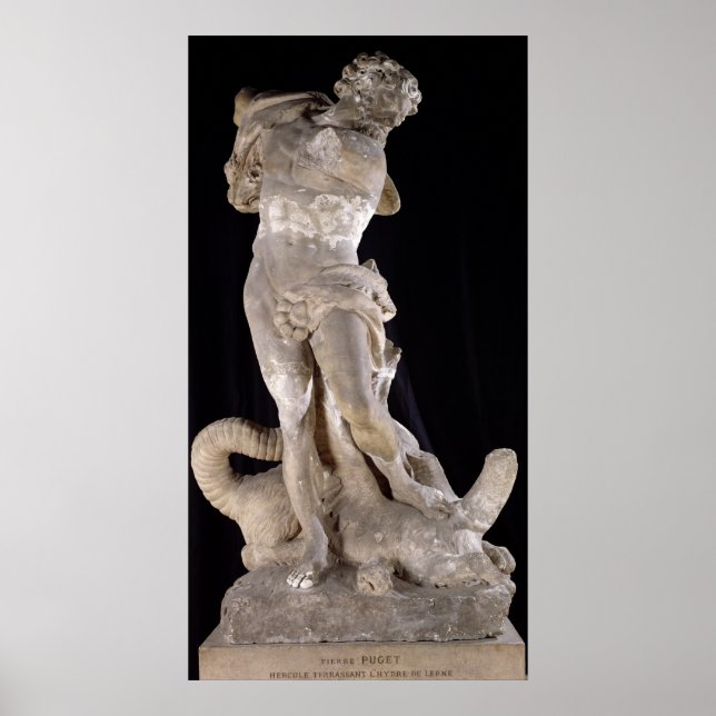 Poster Hércules Lutando contra a Hidra Lernaena (Frente)