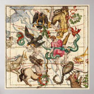 Póster Hércules, Sagitário, Delphinus e Scorpius