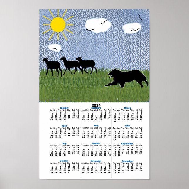 Poster Herding - Driving the Sheep Aussie v3 2024 (Frente)