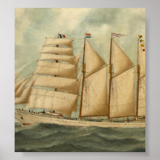 Póster Herdis barquentine da American Star Line