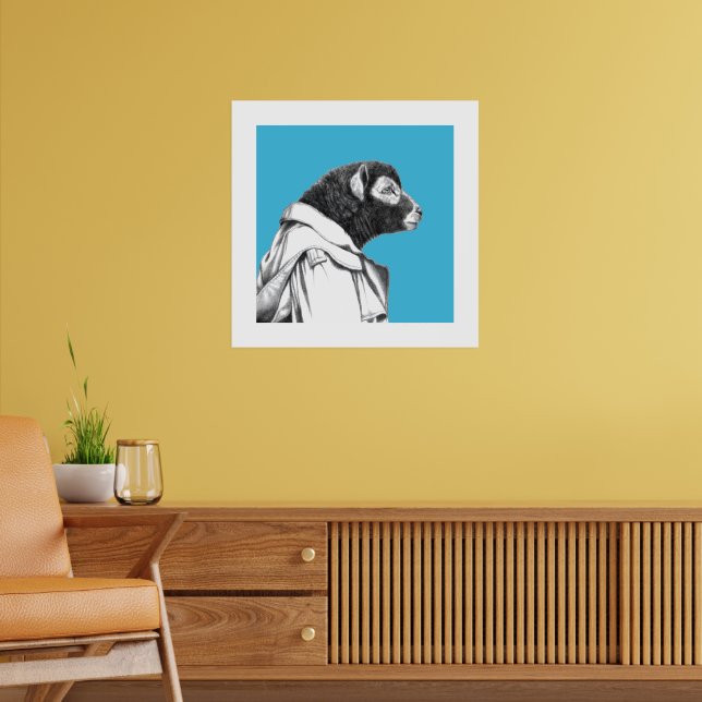 Poster Herdwick Lamb em Trench Casaco (Azul da Velha Esco (Sala de Estar 2)