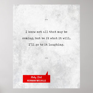 Poster Herman Melville cita a cota literária Moby Dick