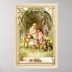 Póster Hermann Vogel - vermelho da neve branco e do rosa