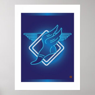 Póster Hermes voou o Sandália-Impressão