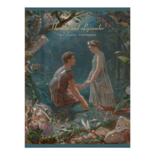 Póster Hermia e Lysander John Simmons Shakespeare