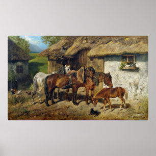 Poster Hermine Biedermann Harnessed Cavalos no Punho