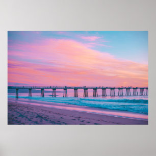 POSTER HERMOSA BEACH, CALIFÓRNIA, EUA