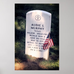 PÓSTER HERO AUDIE MURPHY GRAVE - ARLINGTON