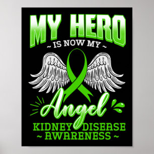 Poster Hero É Minha Doença Renal Angel Fita Verde