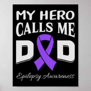 Poster Hero Me Chama de Epilepsia Pai Sensibilização Fita