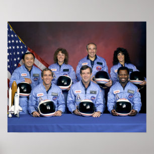 Póster Heroes Of The Space Shuttle Challenger Disaster
