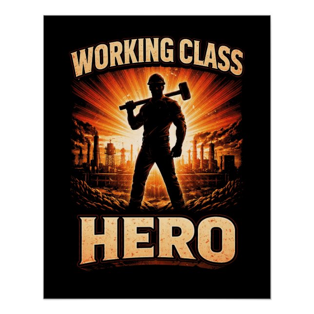 Póster Herói da Classe Trabalhadora (Frente)