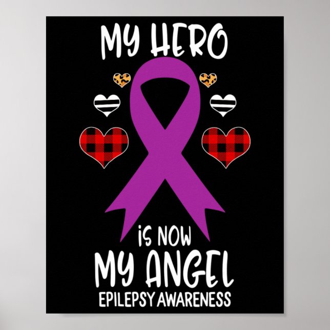 Poster Herói da Conscientização da Epilepsia Lembrança Ag (Frente)
