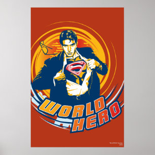 Póster Herói do Mundo Superman