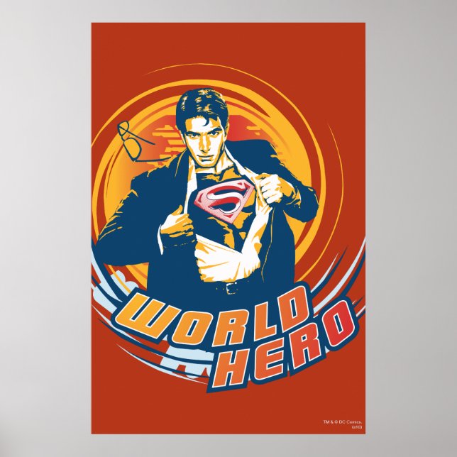 Póster Herói do Mundo Superman (Frente)