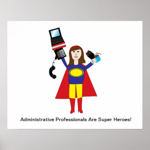 Poster Herói Profissional Administrativo Personaliza Engr