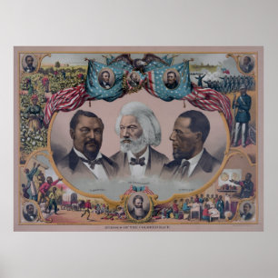 Poster "Heróis da raça colorida "