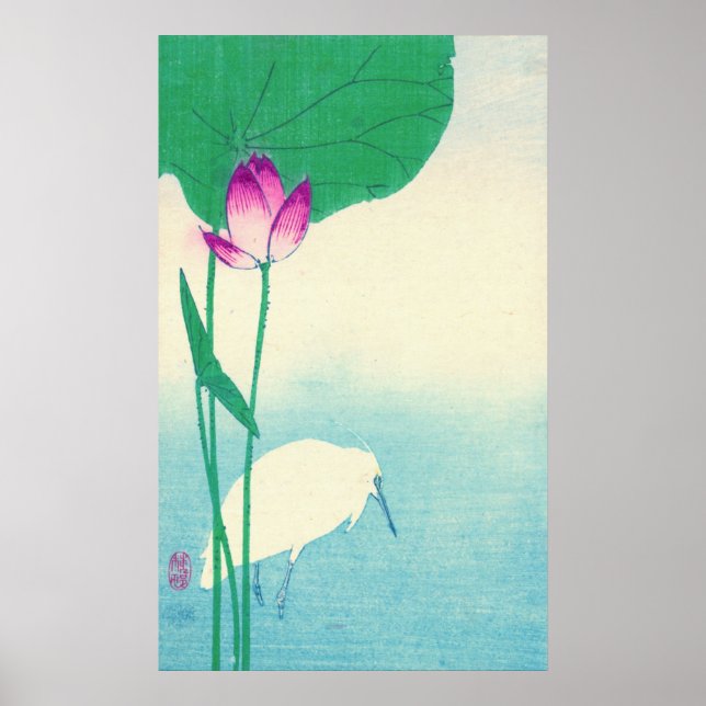 Póster Heron e Lotus 1910 (Frente)