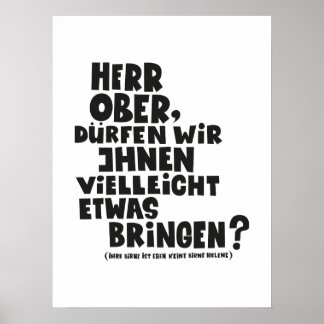 Poster Herr Ober - Pappa Ante Portas - Loriot Herr Ober