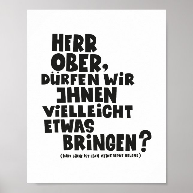 Poster Herr Ober - Pappa Ante Portas - Loriot Herr Ober (Frente)