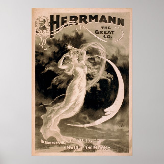 Póster HERRMANN, O Ilusionista do Excelente VAUDEVILLE Po (Frente)