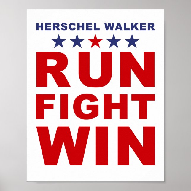 Poster Herschel Walker: Senado Georgia EUA (Frente)