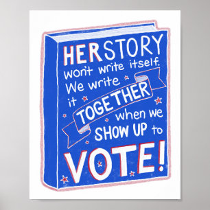Poster HERSTORY não se escreverá - apareça para votar!