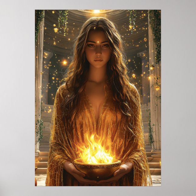 Poster Héstia, Deusa do Lar - Guardiã (Frente)