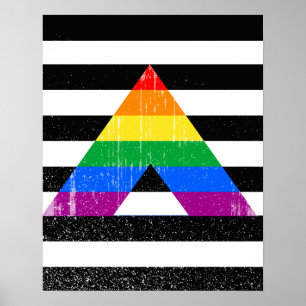 Póster Hetero Ally Pride angustiado